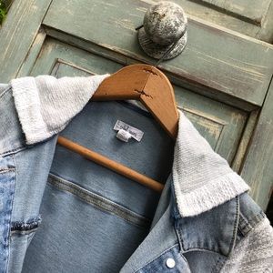 Sweater Sleeve Jean Jacket Hoodie Size Medium